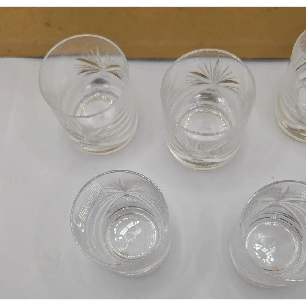 Set of 5 Bohemia Czechia Czech Shot Glasses Beautiful Crystal